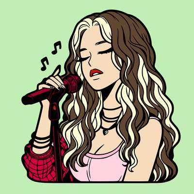 realistic female singer