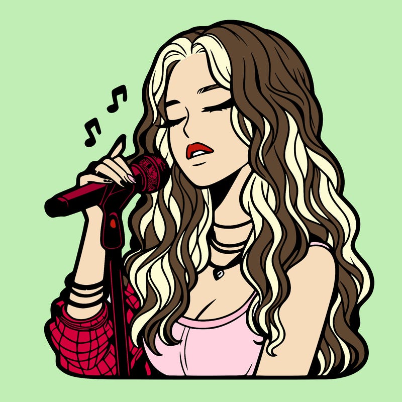 realistic female singer