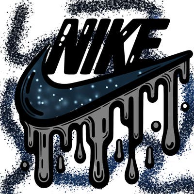 dripping nike logo