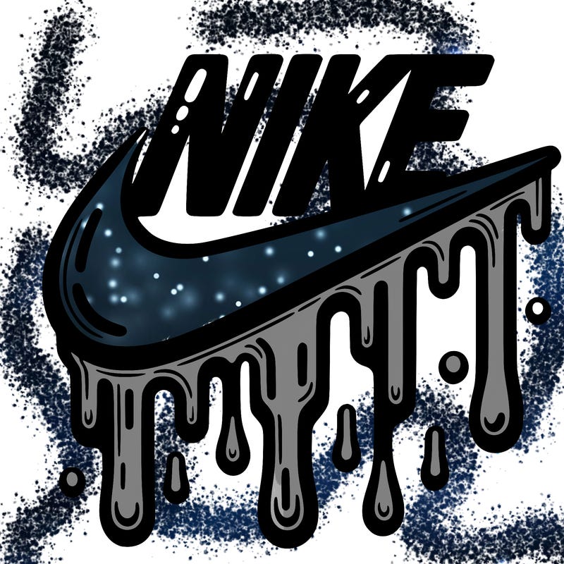 dripping nike logo