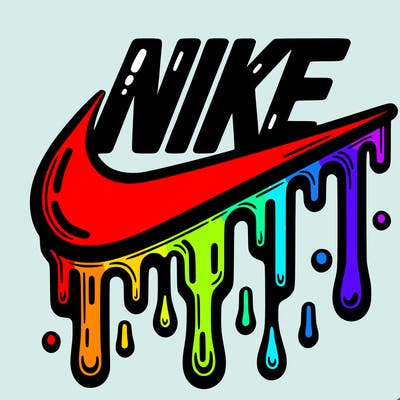 dripping nike logo