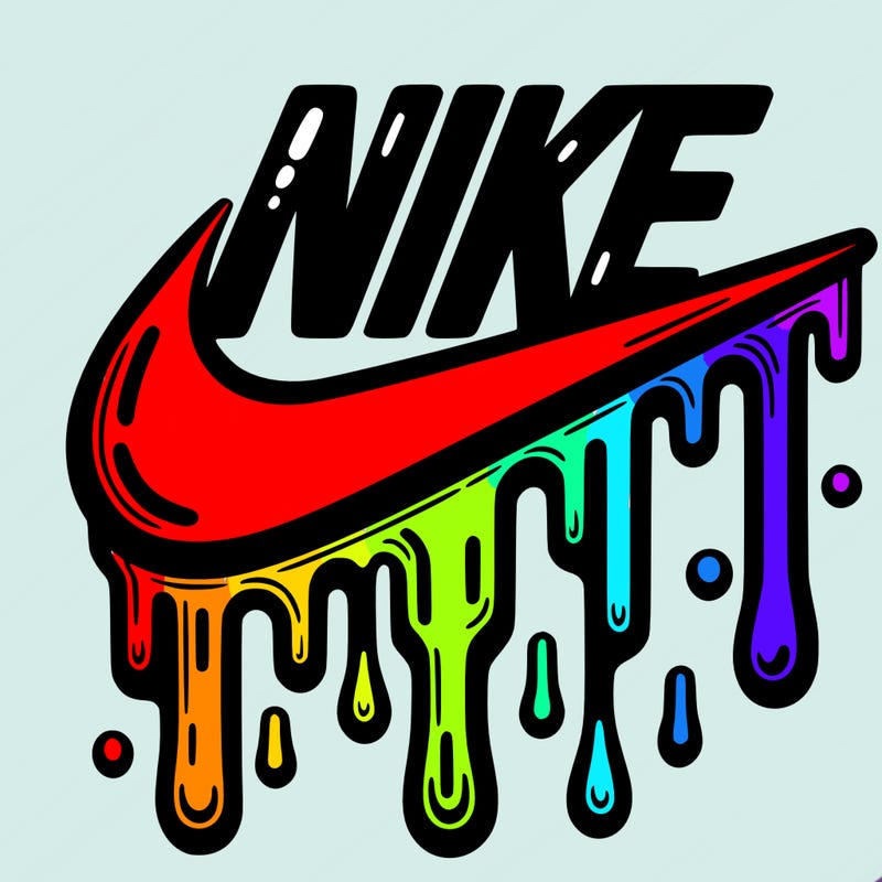 dripping nike logo