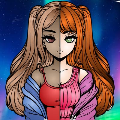 realistic girl split