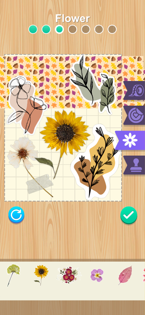 DIY Mini Journals - Decorating a floral themed page with botanical stickers in DIY Mini Journals