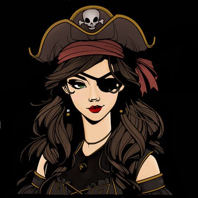 realistic pirate that’s a girl