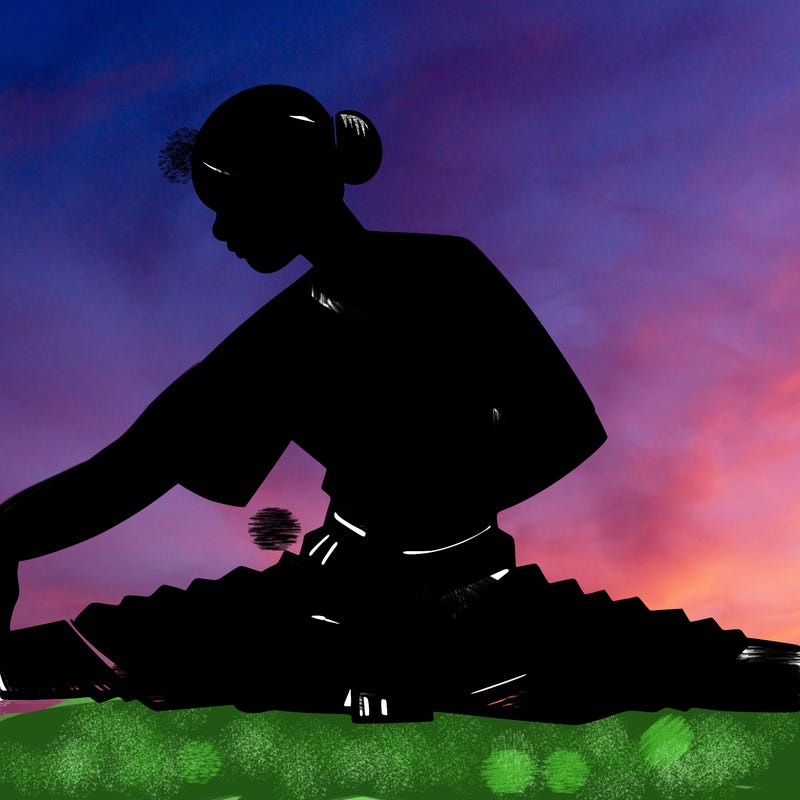 realistic girl doing the splits