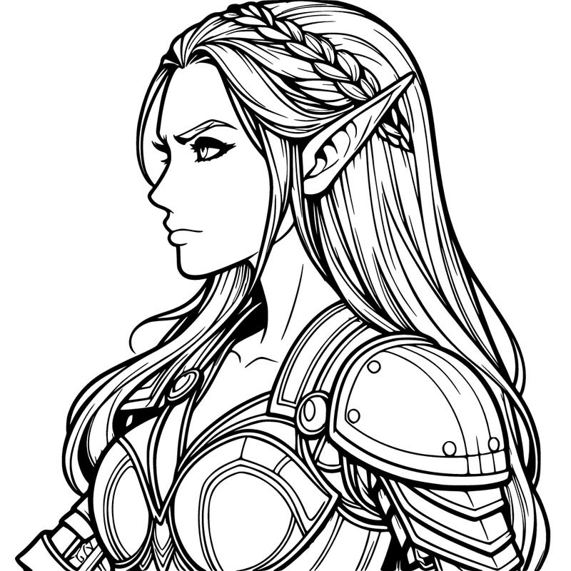 realistic warrior elf queen