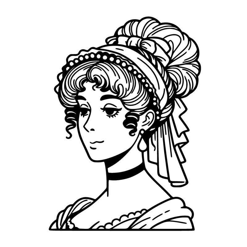 victorian woman with pearl earing