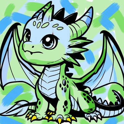 fierce baby night dragon