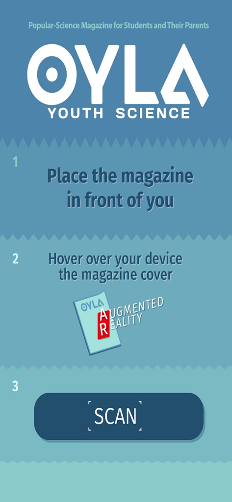 OYLA Science AR - A step by step guide on how to scan the OYLA magazine using the augmented reality app.