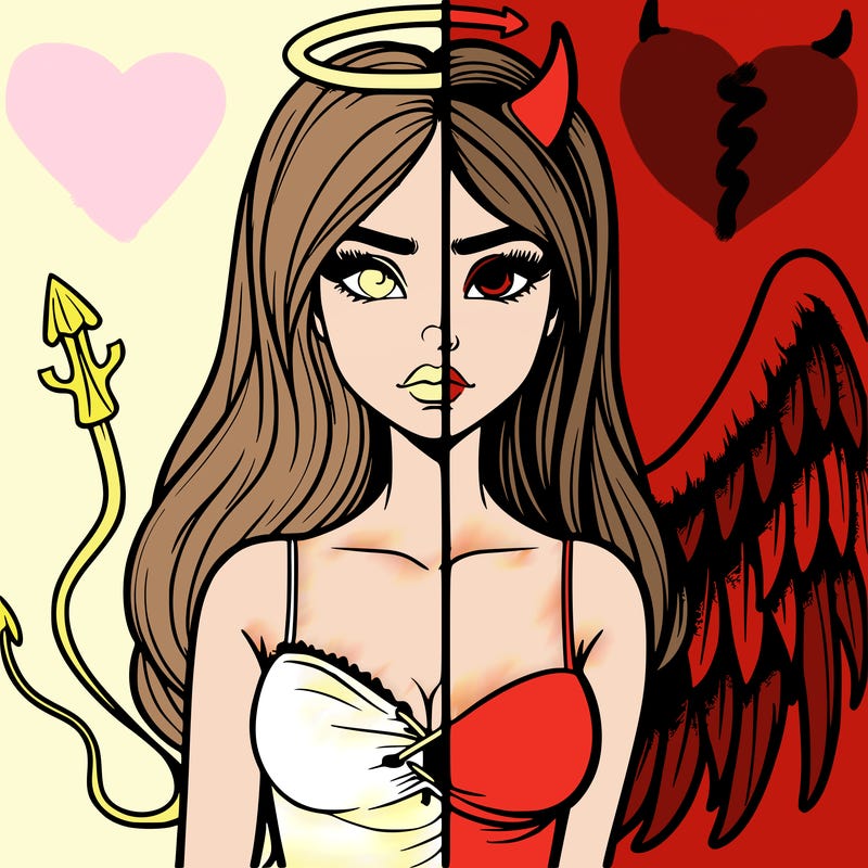 devil vs angel realistic girl