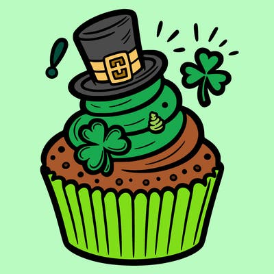 saint patrick’s day cupcake