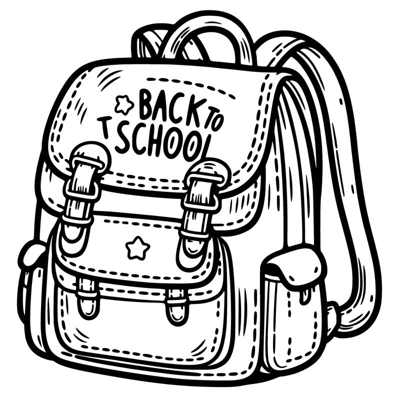 image of school bag with "back to school" printed on it.