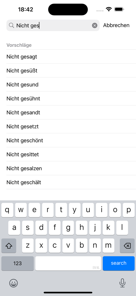 Kreuzwort Rätsel Lexikon - Deutsche Kreuzworträtsel-Lexikon-Oberfläche mit Wortvorschlägen