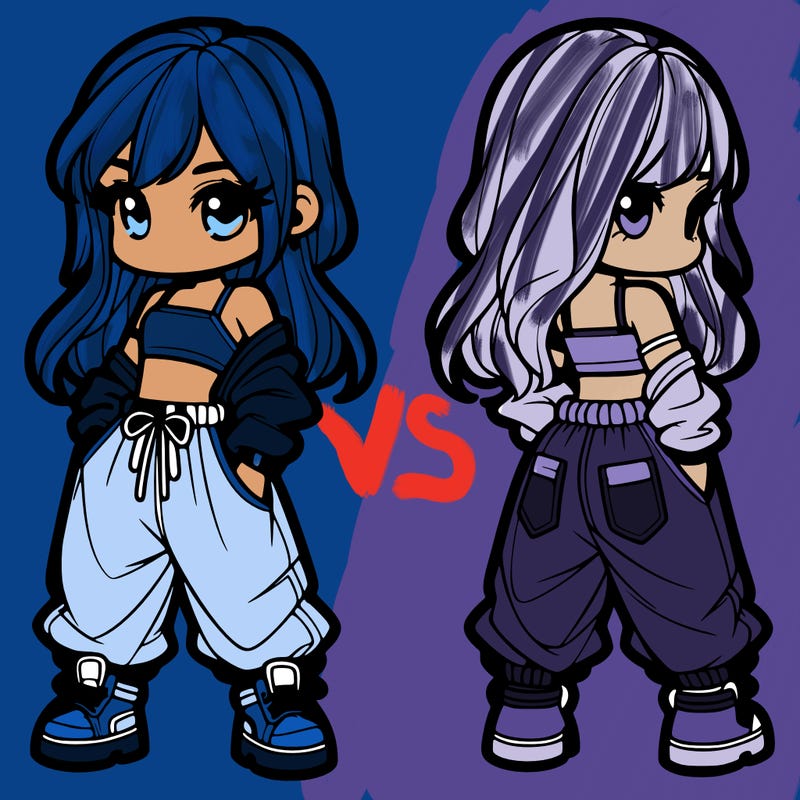 girl in crop top and baggy pants