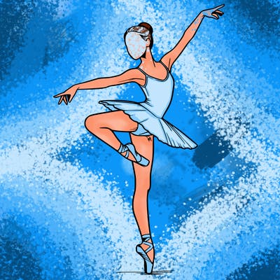 realistic person doing ballet