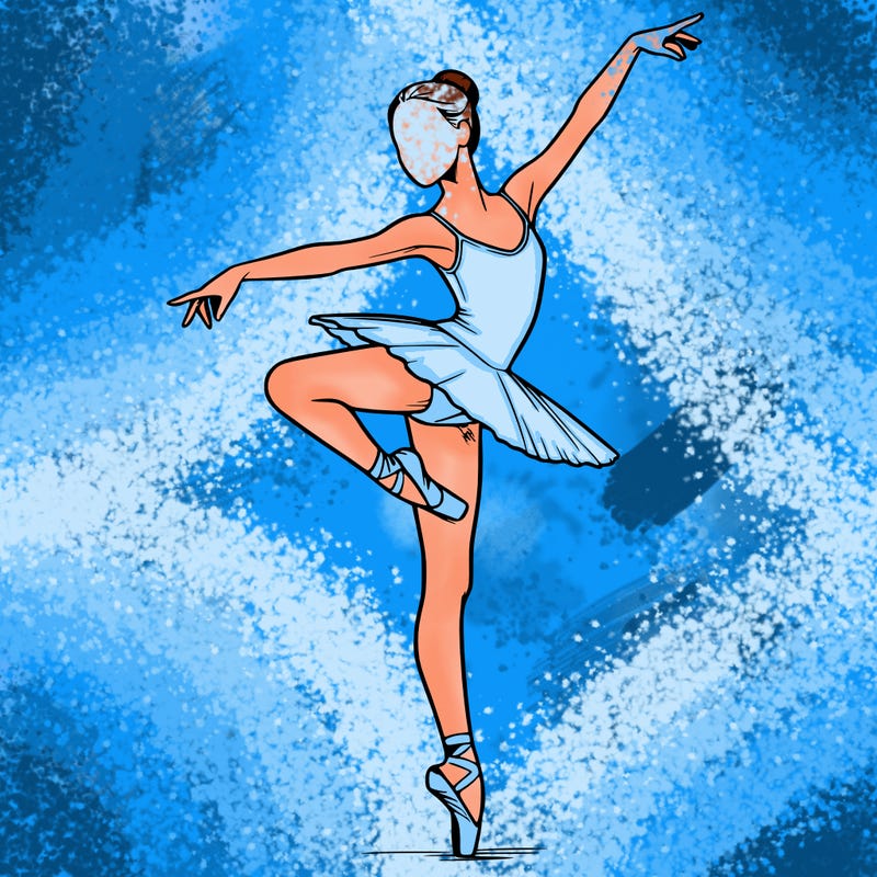 realistic person doing ballet