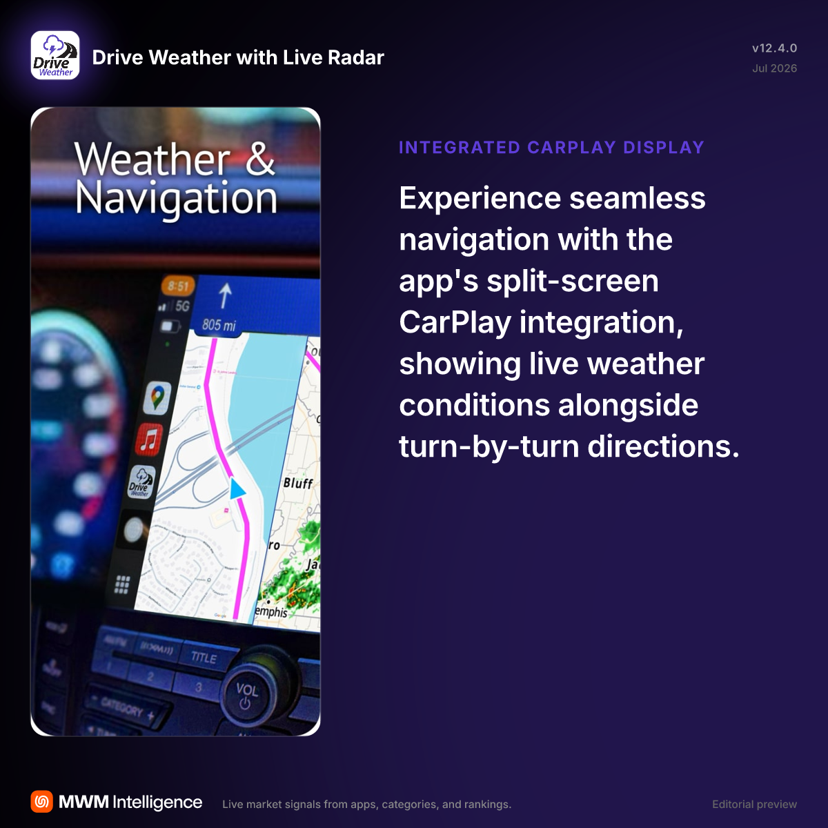 Drive Weather with Live Radar - Weather App | MWM