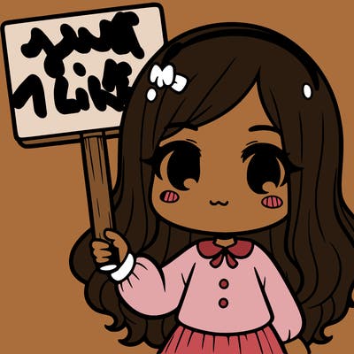 a girl holding a sign