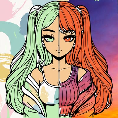 realistic girl split