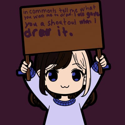 girl holding big sign