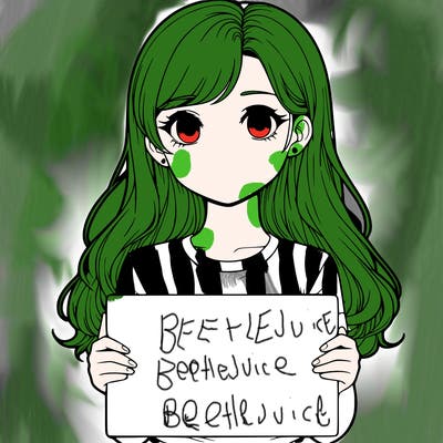 realistic girl holding a sign