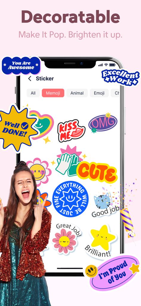 Invitation Maker Card Maker - A vibrant collection of decorative stickers for personalizing digital invitations