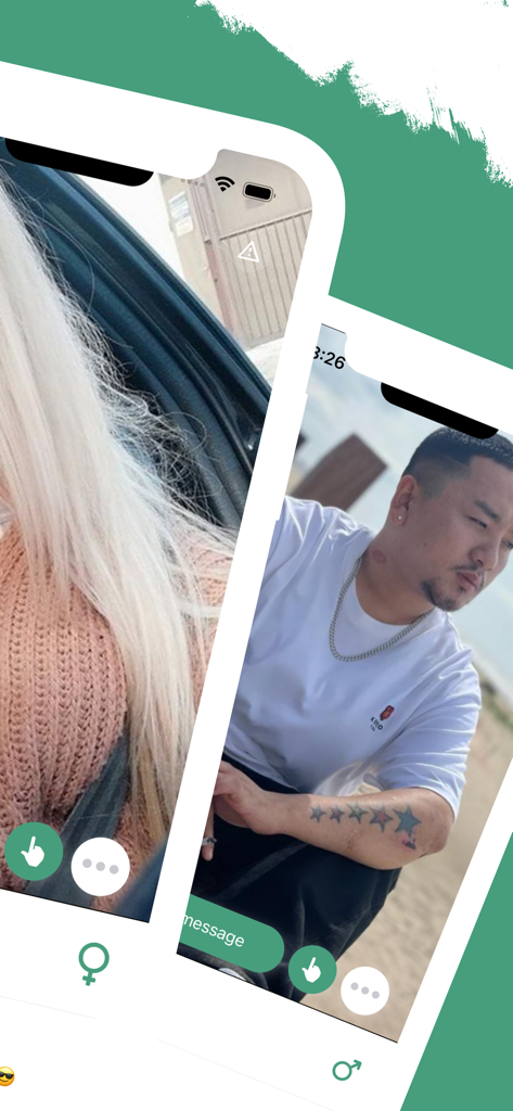 Interface de l'application Linduu montrant les profils des utilisateurs pour rencontrer de nouvelles personnes et pour les rencontres