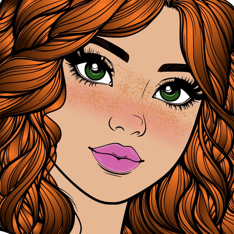 beautiful realistic girl close up to the camera with wavy hair,