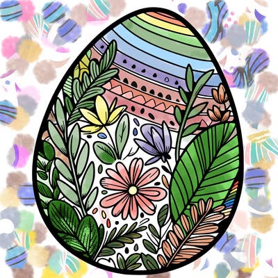 a detailed and realistic easter egg