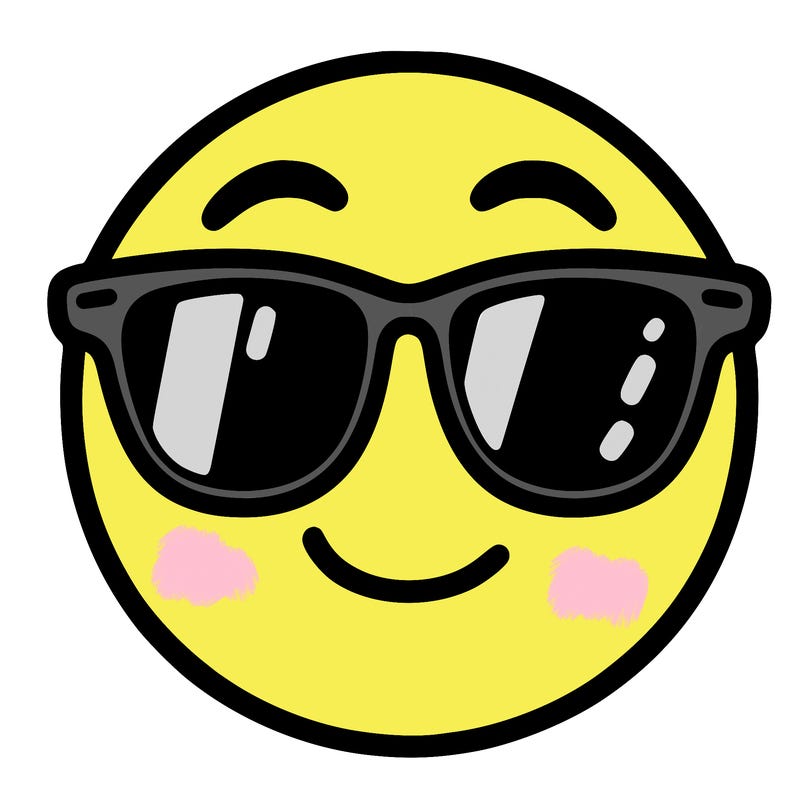 emoji with sunglasses