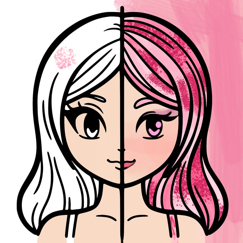 half split female