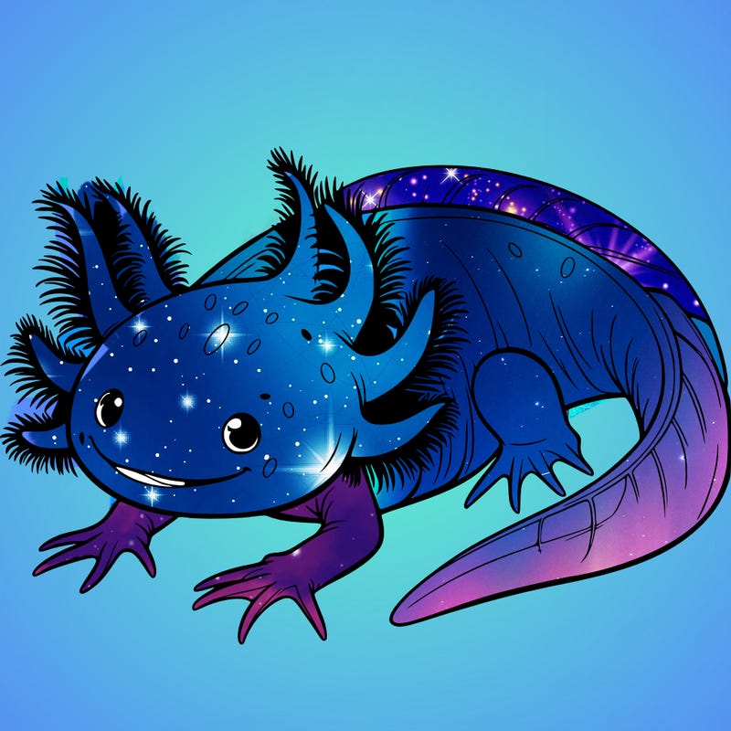 realistic axolotl