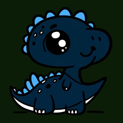 cute easy dinosaur