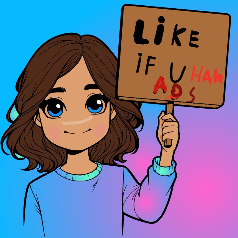 realistic girl holding up a sign