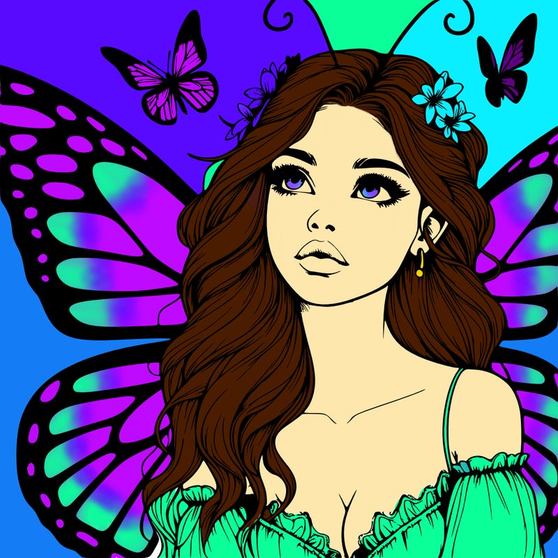 butterfly fairy realistic girl
