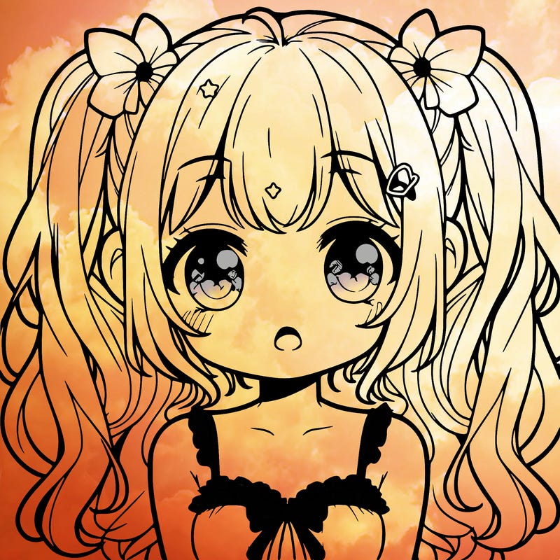 cute sweet anime girl