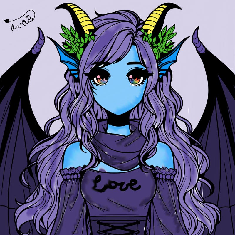 realistic girl with dragon wings horns and a tail