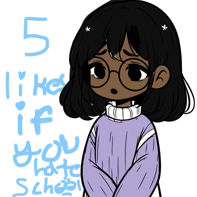 sad girl with glasses in a sweater