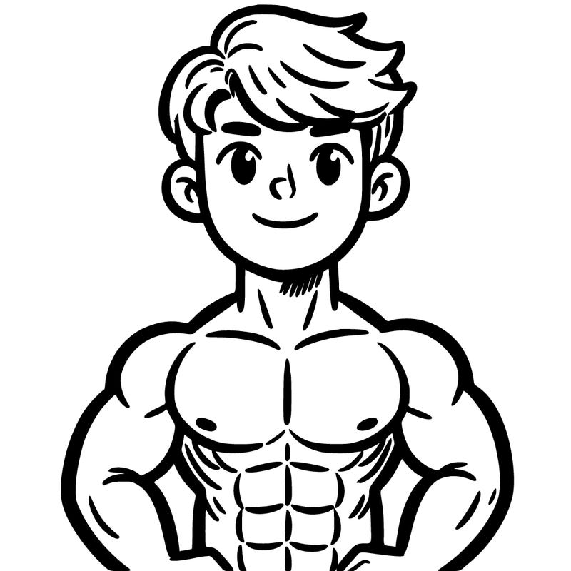 shirtless muscular boy