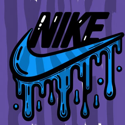 dripping nike logo