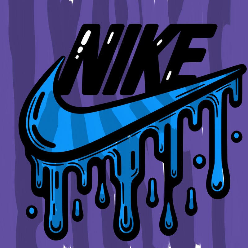 dripping nike logo