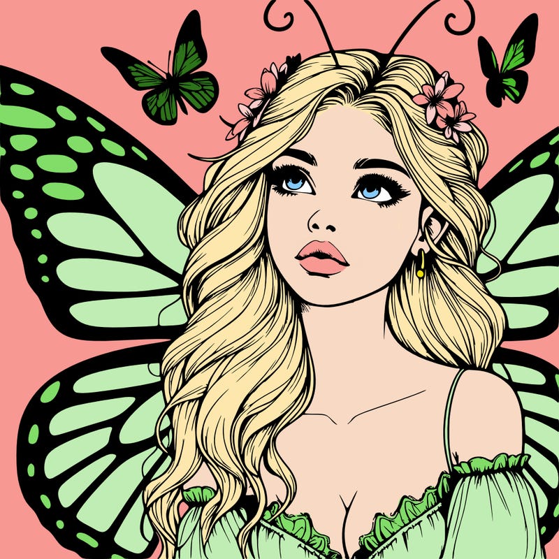 butterfly fairy realistic girl