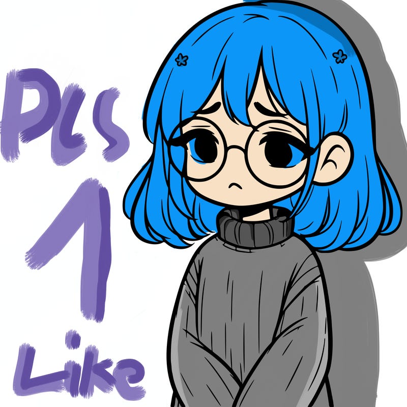 sad girl with glasses in a sweater