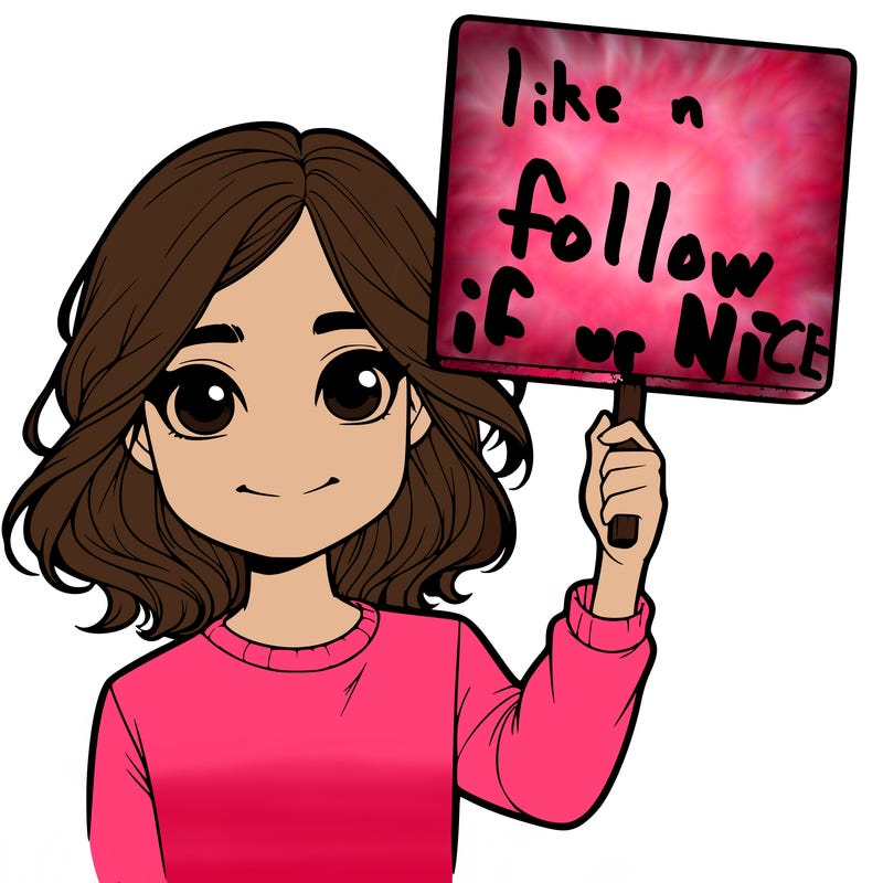 realistic girl holding up a sign