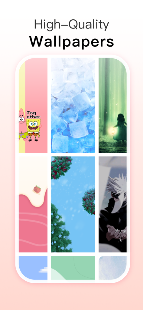 Themee - Widgets Icon Themes - Uma coleção de papéis de parede de telefone estéticos incluindo designs de anime e cartoon.