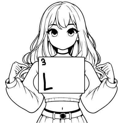 girl holding a blank sign in a long sleeve crop top