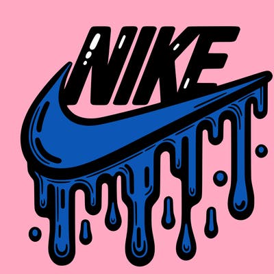dripping nike logo
