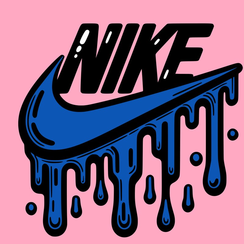 dripping nike logo