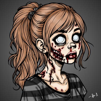 realistic zombie girl